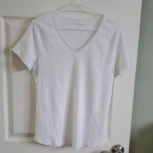 Cleo Women's Classic White Short Sleeve Tee